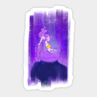 Purple Mermaid Yoga Calm Peace Sticker